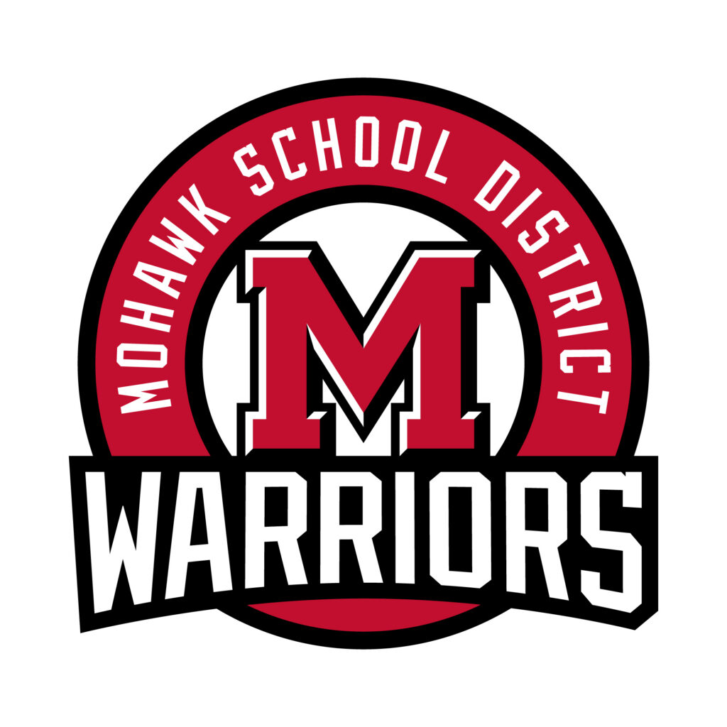 Mohawk School District Warriors logo - red and black