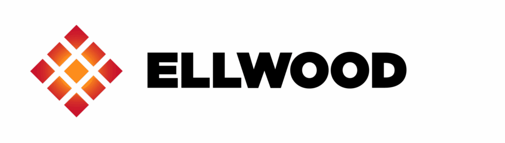 Ellwood logo - red and black