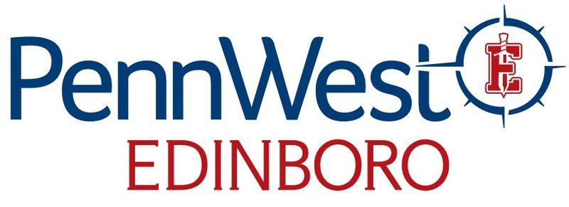 PennWest Edinboro logo - navy and red